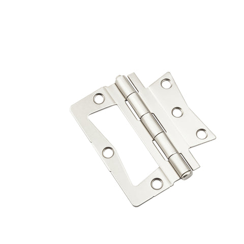 National Hardware 3-1/2 in. L Satin Nickel Surface-Mounted Hinge 2 pk (Pack of 5)
