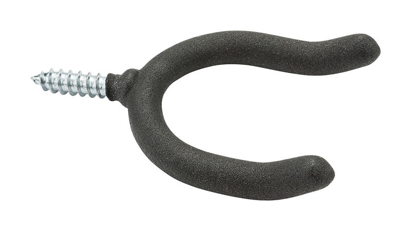 National Hardware 3 in. L Vinyl Coated Black Steel Large U-Shaped Double Screw Hook 40 lb. cap. 1 pk (Pack of 25)