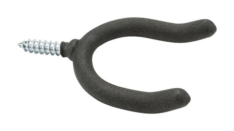 National Hardware 3 in. L Vinyl Coated Black Steel Large U-Shaped Double Screw Hook 40 lb. cap. 1 pk (Pack of 25)