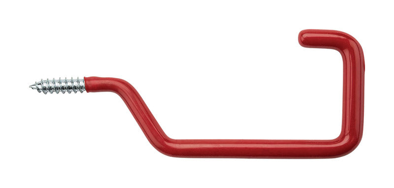 National Hardware Gancho para viga de almacenamiento de acero rojo recubierto de vinilo de 6 pulg. de largo, cap. 40 lb, paquete de 2 (Paquete de 6)
