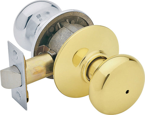 Schlage Plymouth Modern Bright Brass/Bright Chrome Privacy Lock