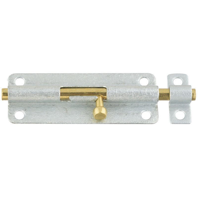 National Hardware 5 in. L Galvanized Steel Barrel Bolt 1 pk (Pack of 5)