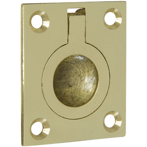 National Hardware Polished Brass Ring Pull 1.5 in. 1 pk (Pack of 5)