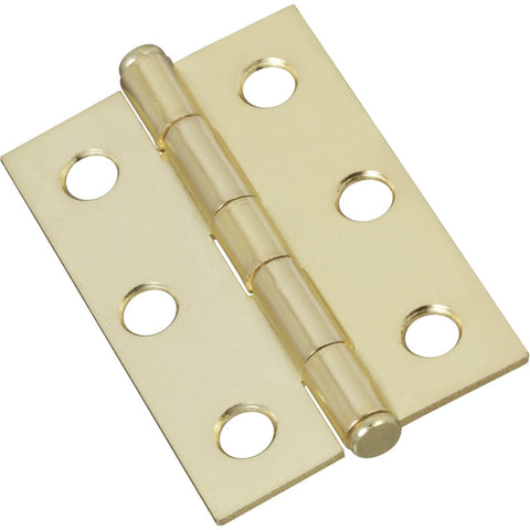 National Hardware 2.5 in. W X 2-1/2 in. L Brass Gold Steel Cabinet Hinge 2 pk (Pack of 5)