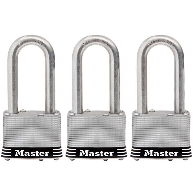 Master Lock 1-3/4 in. W Stainless Steel 4-Pin Cylinder Marine Padlock