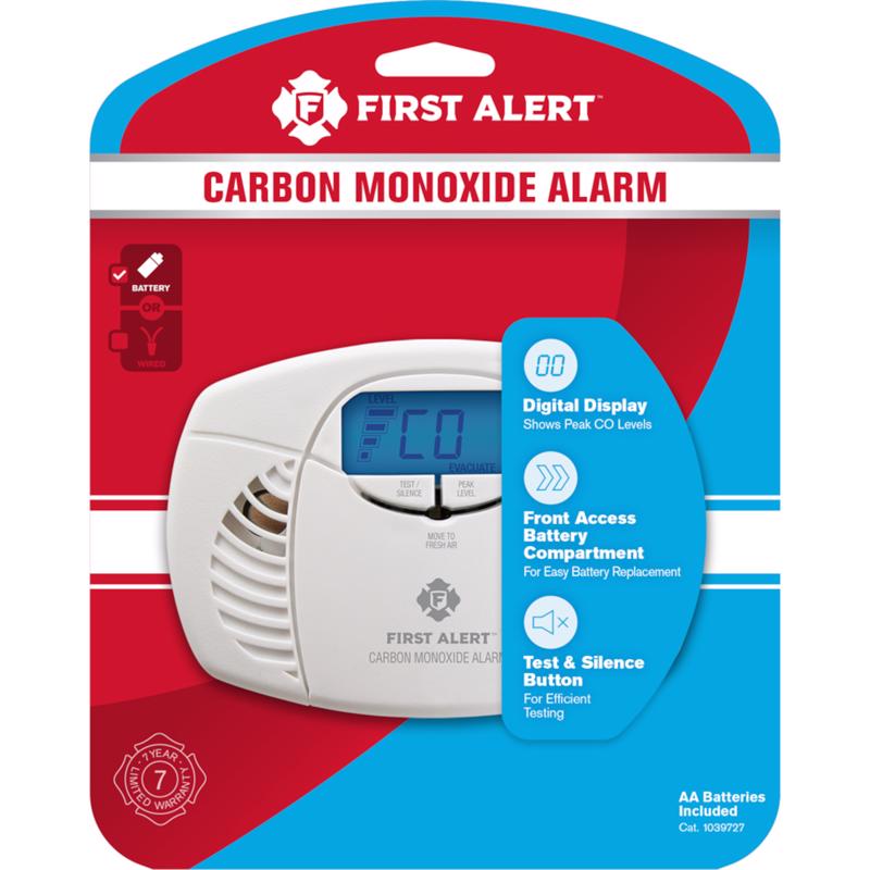 First Alert Battery-Powered Electrochemical Carbon Monoxide Detector (Pack of 3)