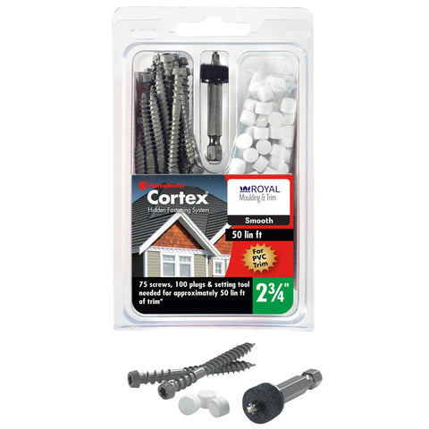 FastenMaster Cortex No. 9 X 2-3/4 in. L Star Trim Head Self Tapping Trim Screws with Plugs (Pack of 10)