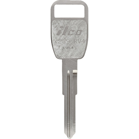 HILLMAN KeyKrafter Automotive Key Blank 2048 Double For Land Rover Silver (Pack of 4)