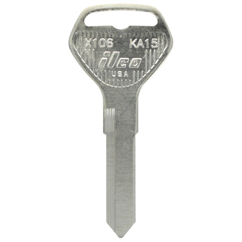 HILLMAN KeyKrafter Traditional Key Automotive Key Blank 2054 Double For Kawasaki Silver (Pack of 4)
