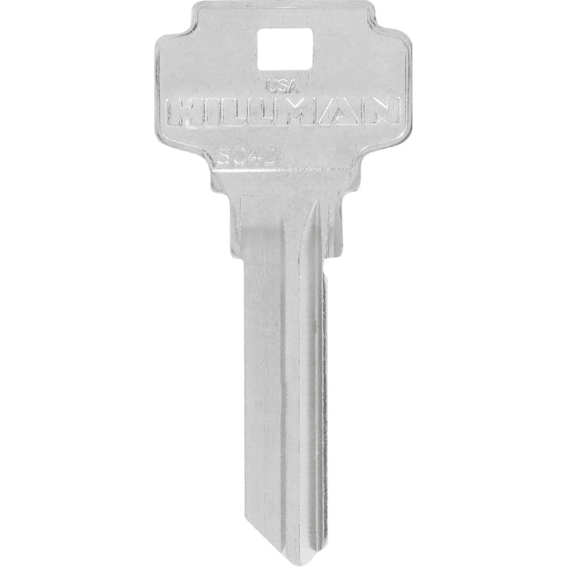 HILLMAN KeyKrafter Universal House Key Blank 2028 Single For Schlage Locks Silver (Pack of 4)