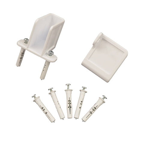 Soportes de plástico para pared lateral Organized Living con anclajes Trilock