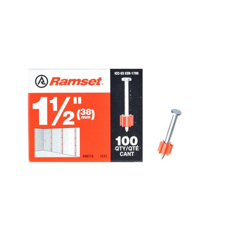 Ramset .3 in. D X 1-1/2 in. L Steel Flat Head Drive Pin 100 pk
