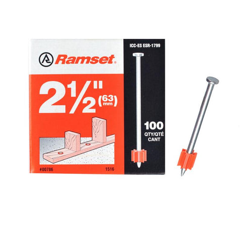 Ramset .3 in. D X 2-1/2 in. L Steel Flat Head Drive Pin 100 pk