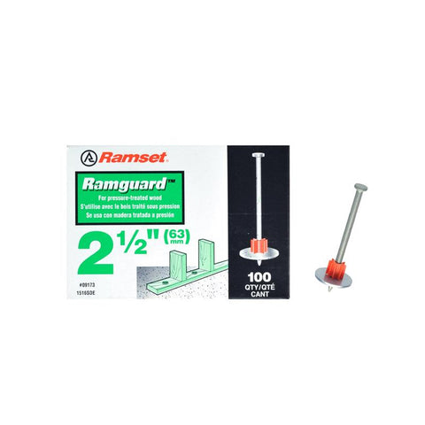 Ramset .3 in. D X 2-1/2 in. L Steel Flat Head Drive Pin with Washer 100 pk