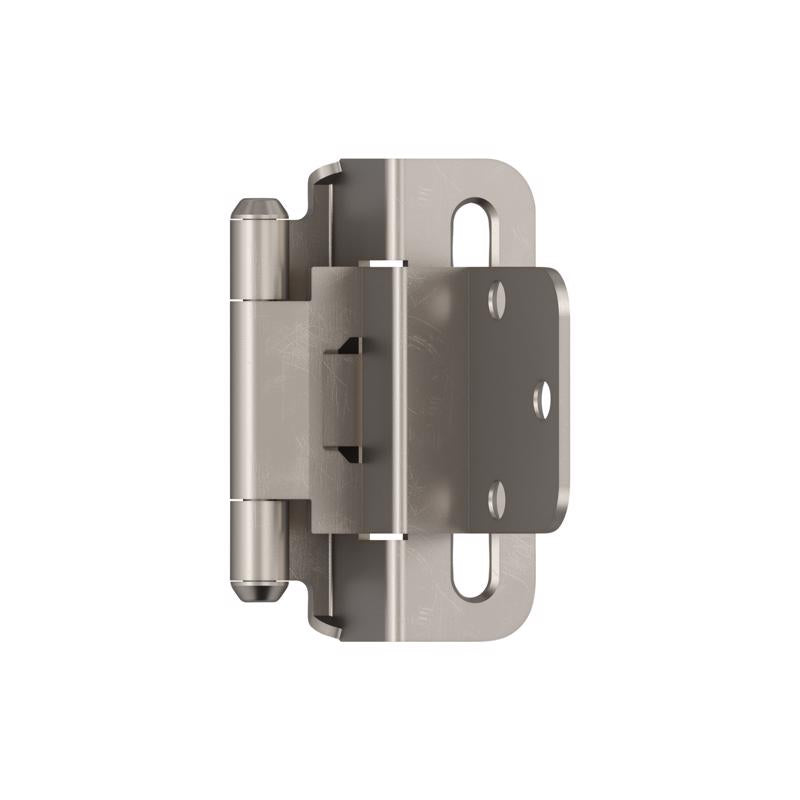 Amerock 1-13/16 in. W X 2-1/4 in. L Satin Nickel Silver Steel Self-Closing Hinge 2 pk