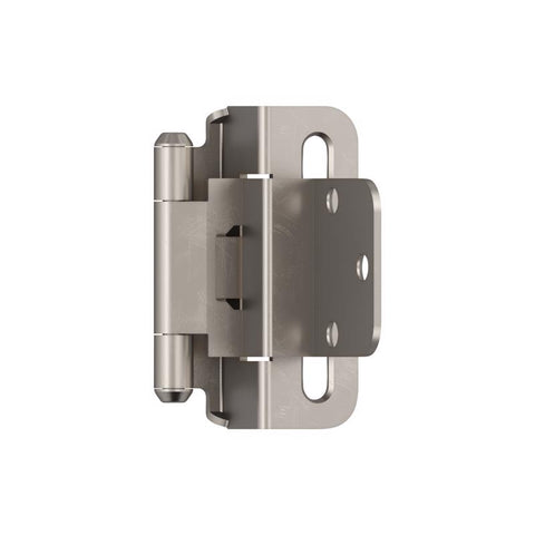 Amerock 1-13/16 in. W X 2-1/4 in. L Satin Nickel Silver Steel Self-Closing Hinge 2 pk
