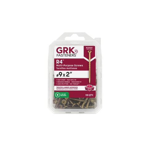 GRK Fasteners No. 9 X 2 in. L Star Climatek W-Cut Multi-Purpose Screws 110 pk