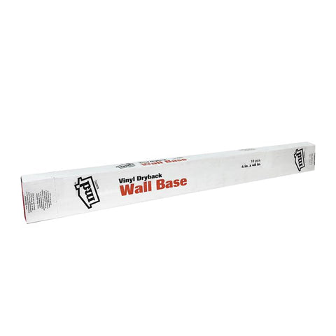 M-D Building Products 4 in. H X 0.08 in. W X 48 in. L Dry Back Silver Vinyl Wall Base (Pack of 18)