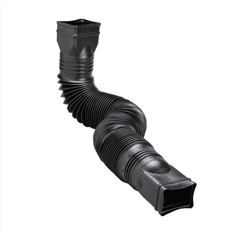 Amerimax Flex-A-Spout 4 in. H X 4 in. W X 25.5 in. L Black Vinyl K Downspout Extension