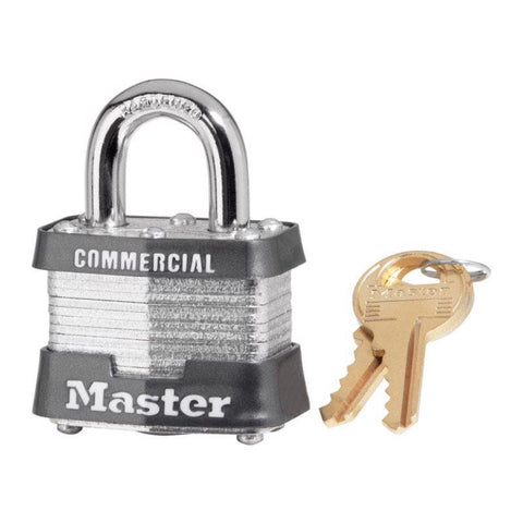 Master Lock 1-5/16 in. H X 1-9/16 in. W X 1-1/2 in. L Steel Double Locking Exterior Padlock (Pack of 6)