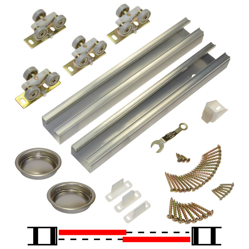 Juego de herrajes para puerta de aluminio Johnson Hardware 100SD By-Pass