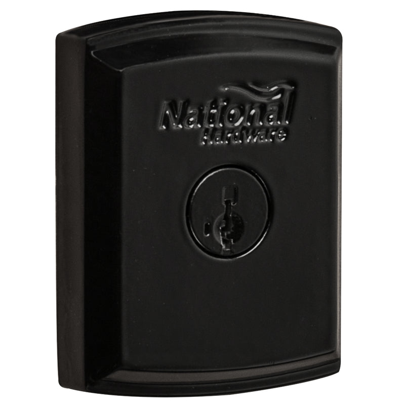 National Hardware SmartKey 3.35 in. L Black Metal Gate Lock 1 pk