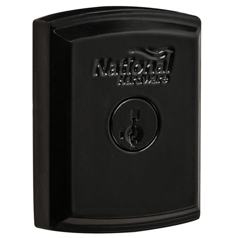 National Hardware SmartKey 3.35 in. L Black Metal Gate Lock 1 pk