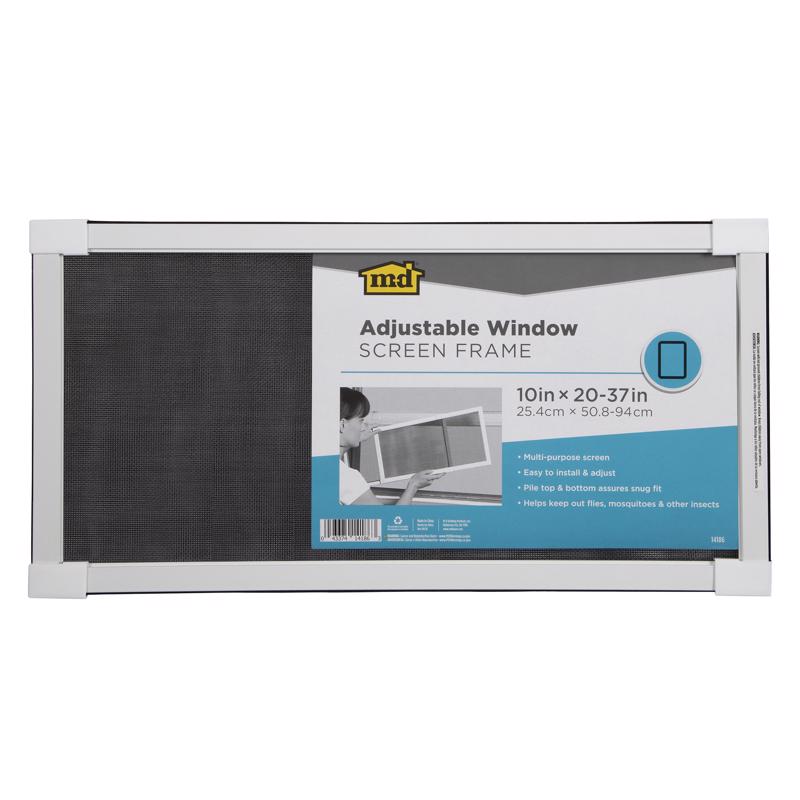M-D Building Products White Aluminum Adjustable Screen 10 in. W X 37 in. L 1 pk (Pack of 8)
