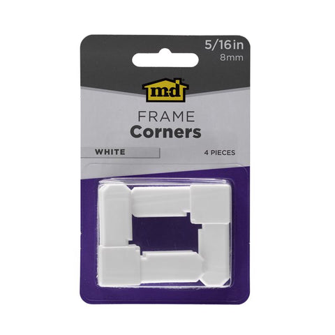 M-D Building Products White Plastic Frame Corners 5/16 in. H 4 pc (Pack of 10)
