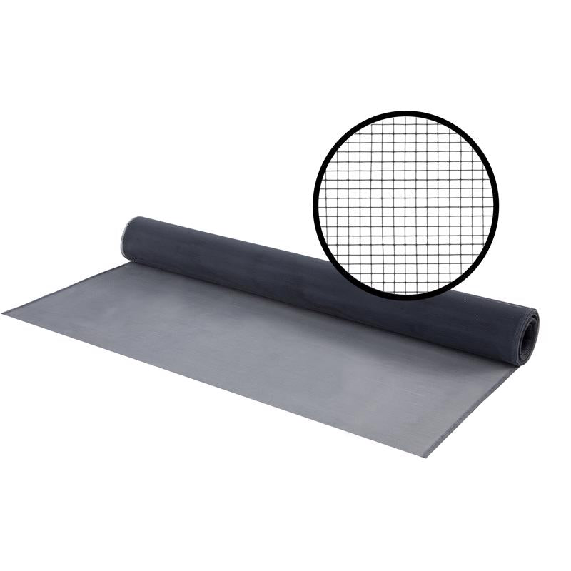 M-D Building Products Malla para puerta y ventana de aluminio color carbón 48 pulg. de ancho x 84 pulg. de largo, paquete de 1