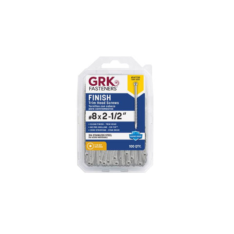 GRK Fasteners No. 8 in. X 2-1/2 in. L Star Trim Head W-Cut Trim Screws