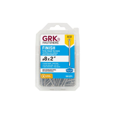 GRK Fasteners No. 8 in. X 2 in. L Star Trim Head W-Cut Trim Screws