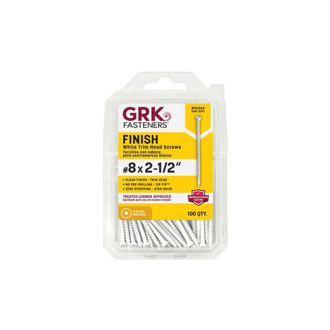 Tornillos para molduras GRK de cabeza estrellada con ranura en W, No. 8, 2-1/2 pulg. de largo