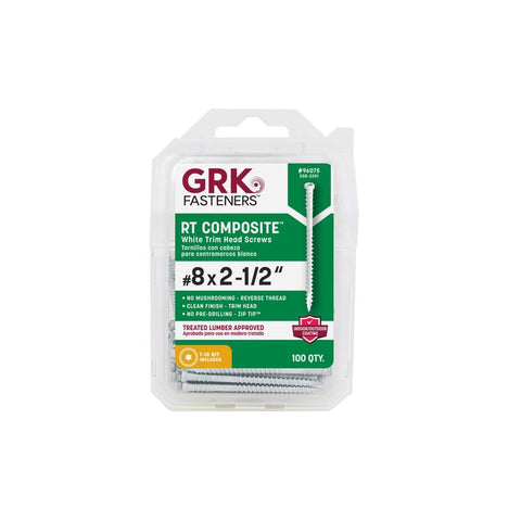 GRK Fasteners No. 8 in. X 2-1/2 in. L Star Trim Head W-Cut Trim Screws