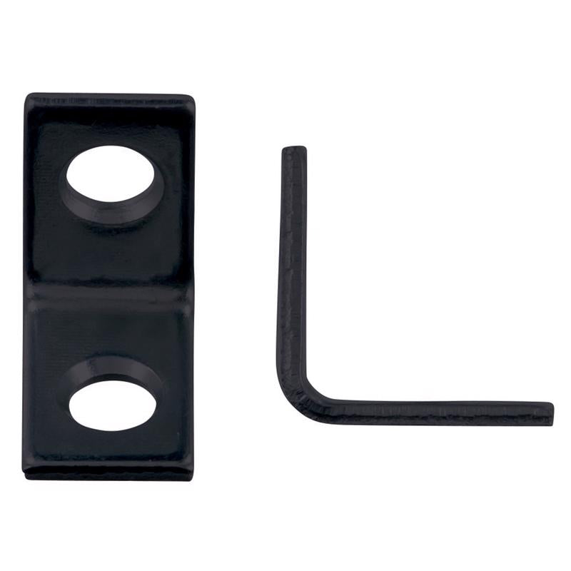 Hampton 3/4 in. H X 3/4 in. W Black Steel Inside L Corner Brace (Pack of 25)