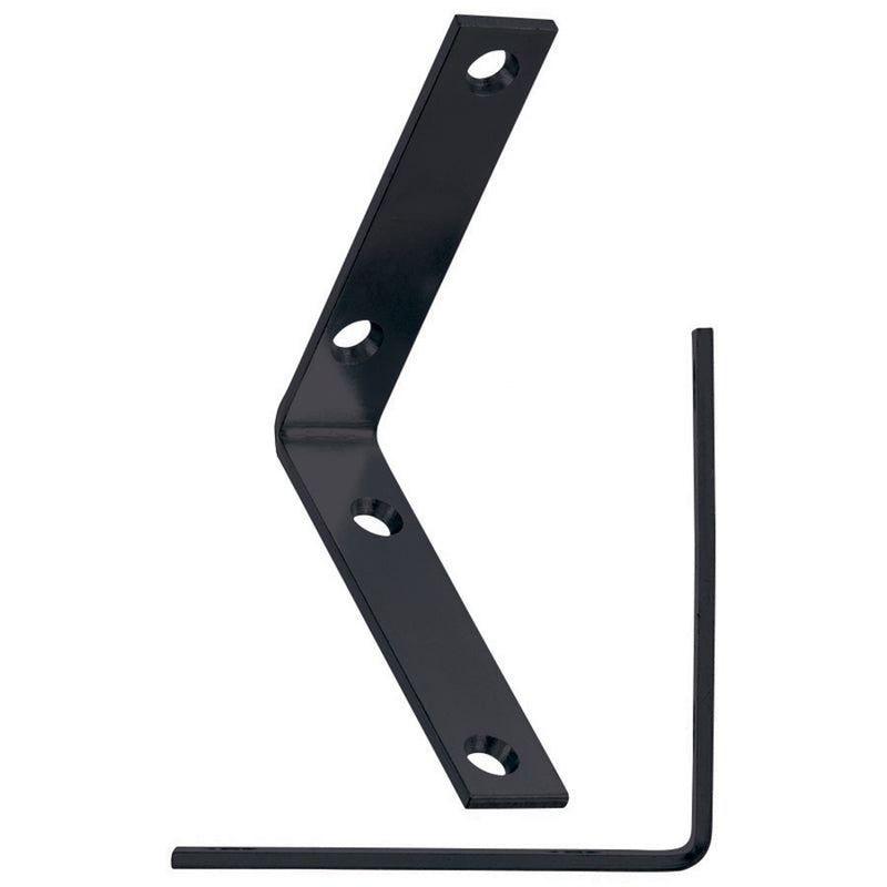 Hampton 3.5 in. H X 0.75 in. W X 3.5 in. D Black Steel Inside L Corner Brace (Pack of 10)