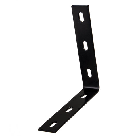 Hampton 7 in. H X 1-1/2 in. W Black Steel Inside L Corner Brace (Pack of 10)