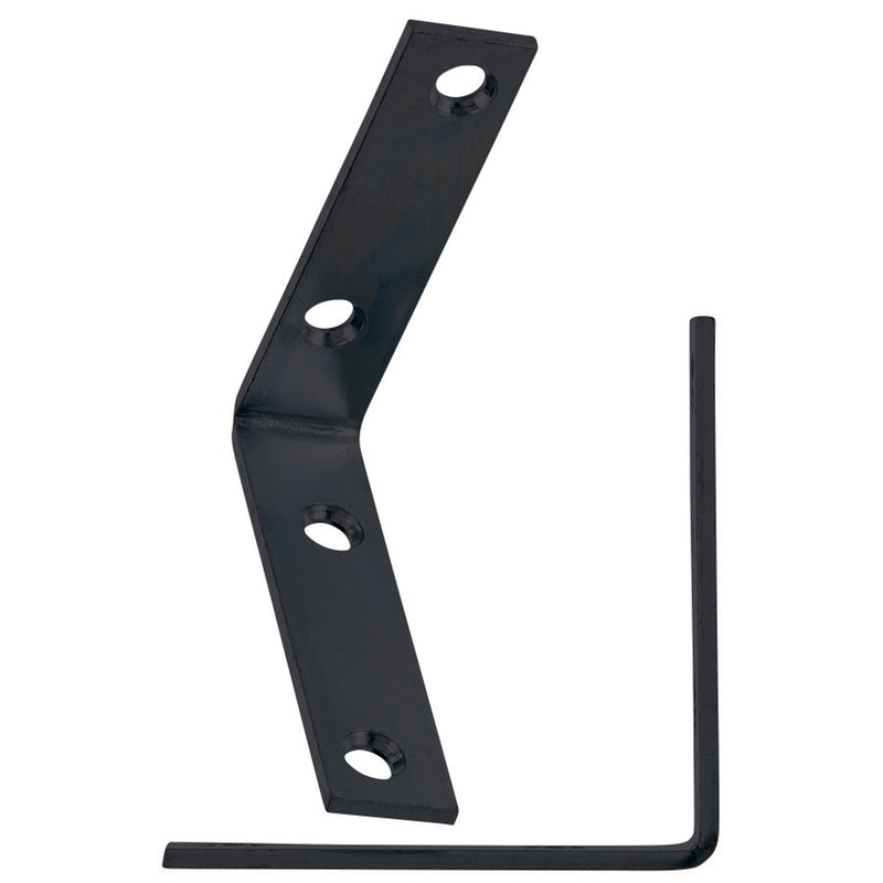 Hampton 3 in. H X 3/4 in. W X 3 in. D Black Steel Inside L Corner Brace (Pack of 20)