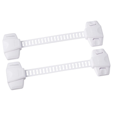 North States Toddleroo White Plastic Strap Lock 2 pk