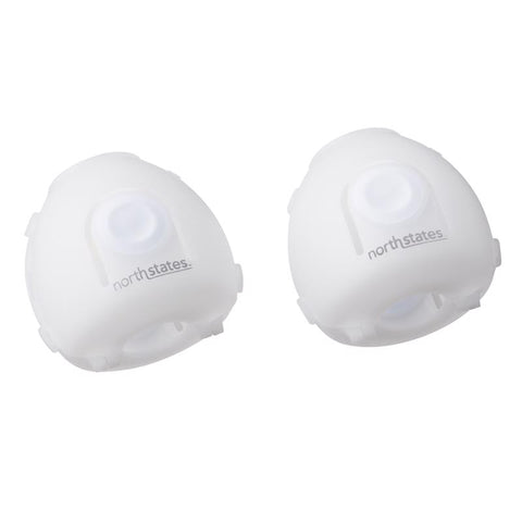 North States Toddleroo White Plastic Door Knob Covers 2 pk