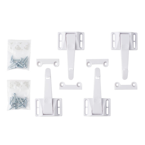 North States Toddleroo White Plastic Cabinet/Drawer Latches 10 pk
