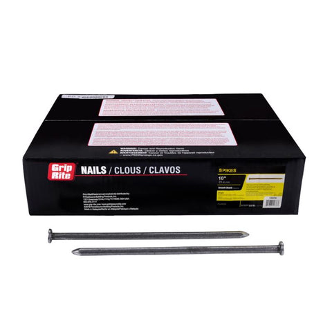 Grip-Rite 10 in. Spike Bright Steel Nail Flat Head 50 lb