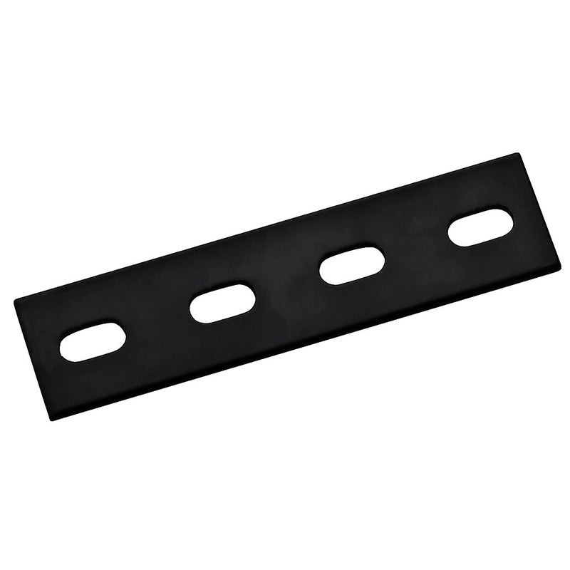 Hampton 1/8 in. H X 1-1/2 in. W X 6 in. L Black Steel Mending Plate (Pack of 10)