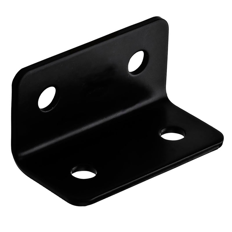 Hampton 1-5/8 in. H X 3 in. W X 1/8 in. D Black Steel Wide Corner Brace (Pack of 10)