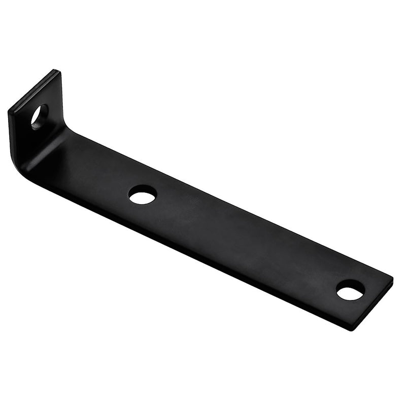 Hampton 7-1/2 in. H X 1-1/2 in. W X 3/16 in. D Black Steel Offset Leg Corner Brace (Pack of 10)