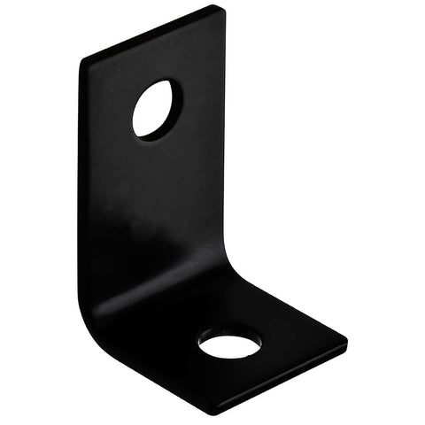 Hampton 2-1/2 in. H X 1-1/2 in. W X 1/8 in. D Black Steel Offset Leg Corner Brace (Pack of 20)