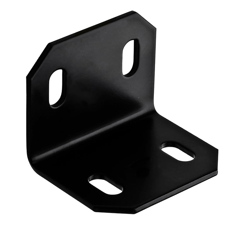 Hampton 2-3/8 in. H X 3 in. W X 1/8 in. D Black Steel Square Corner Brace (Pack of 10)