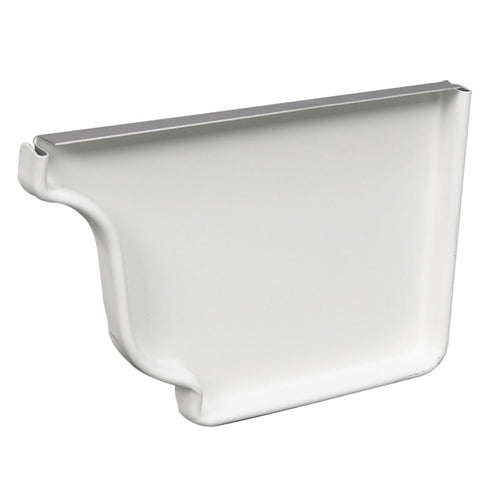 Amerimax 4.5 in. H X 6 in. W X 0.5 in. L White Aluminum K Right End Cap