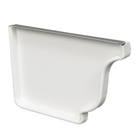 Amerimax 4.5 in. H X 6 in. W X 0.5 in. L White Aluminum K Left End Cap (Pack of 45)