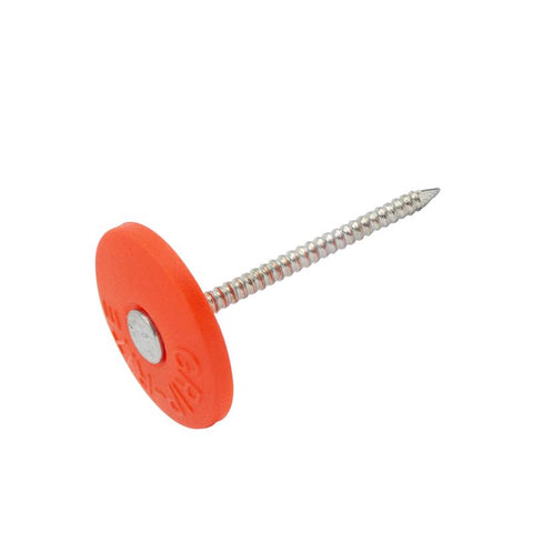 Grip-Rite No. 11 2-1/2 in. Cap Bright Plastic/Steel Nail Full Round Head 1 lb (Pack of 6)